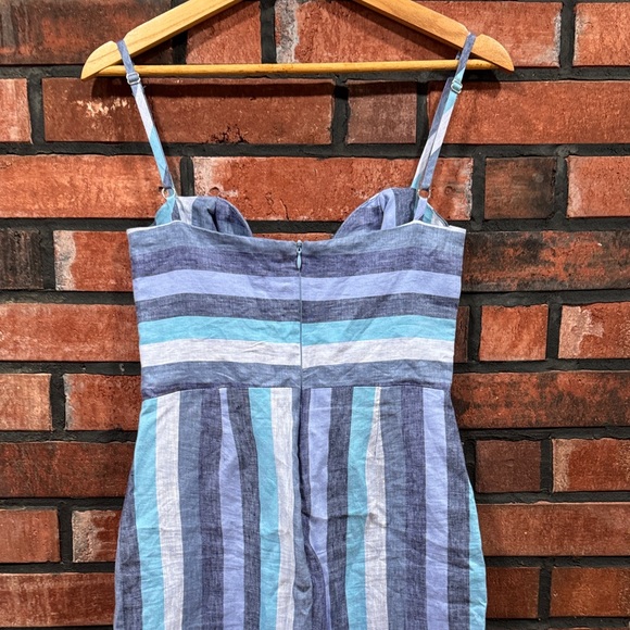 karina grimaldi Striped Blue and White Dress - Picture 4 of 10
